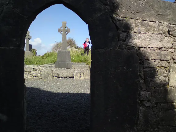 Cross at the seven churches Inis Mor Cross at the seven churches Inis Mor